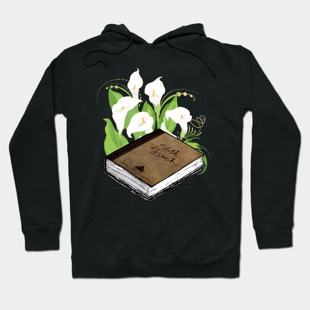 Edith Finch journal with flowers Hoodie by katmargoli